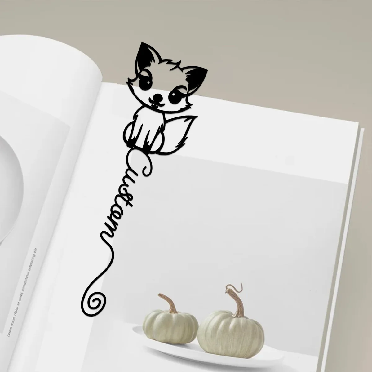 Минималистичный закладка в виде лисы, металлическая закладка для подарков