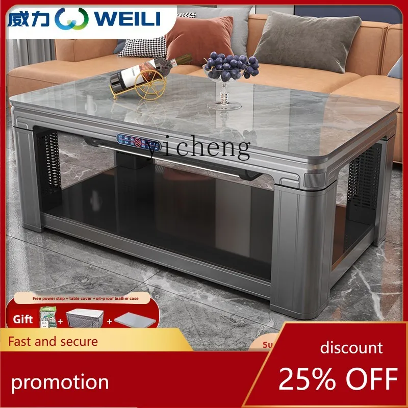 

HXL new heating table household lift coffee table electric heater fire integrated electric heating table