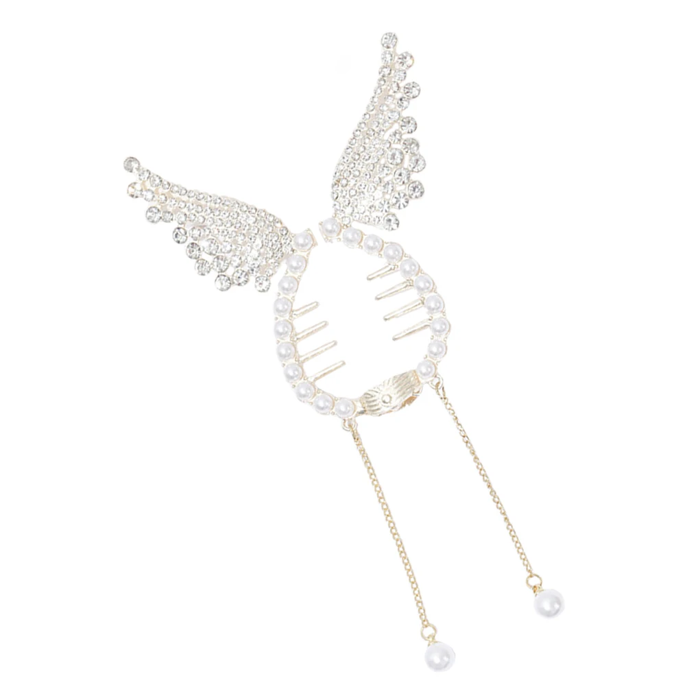 

Cute Clip Headgear Metal Clips for Girls Ponytail Holder Zinc Alloy Styling Tool Rhinestone Hair Cuffs Fashion for Thin