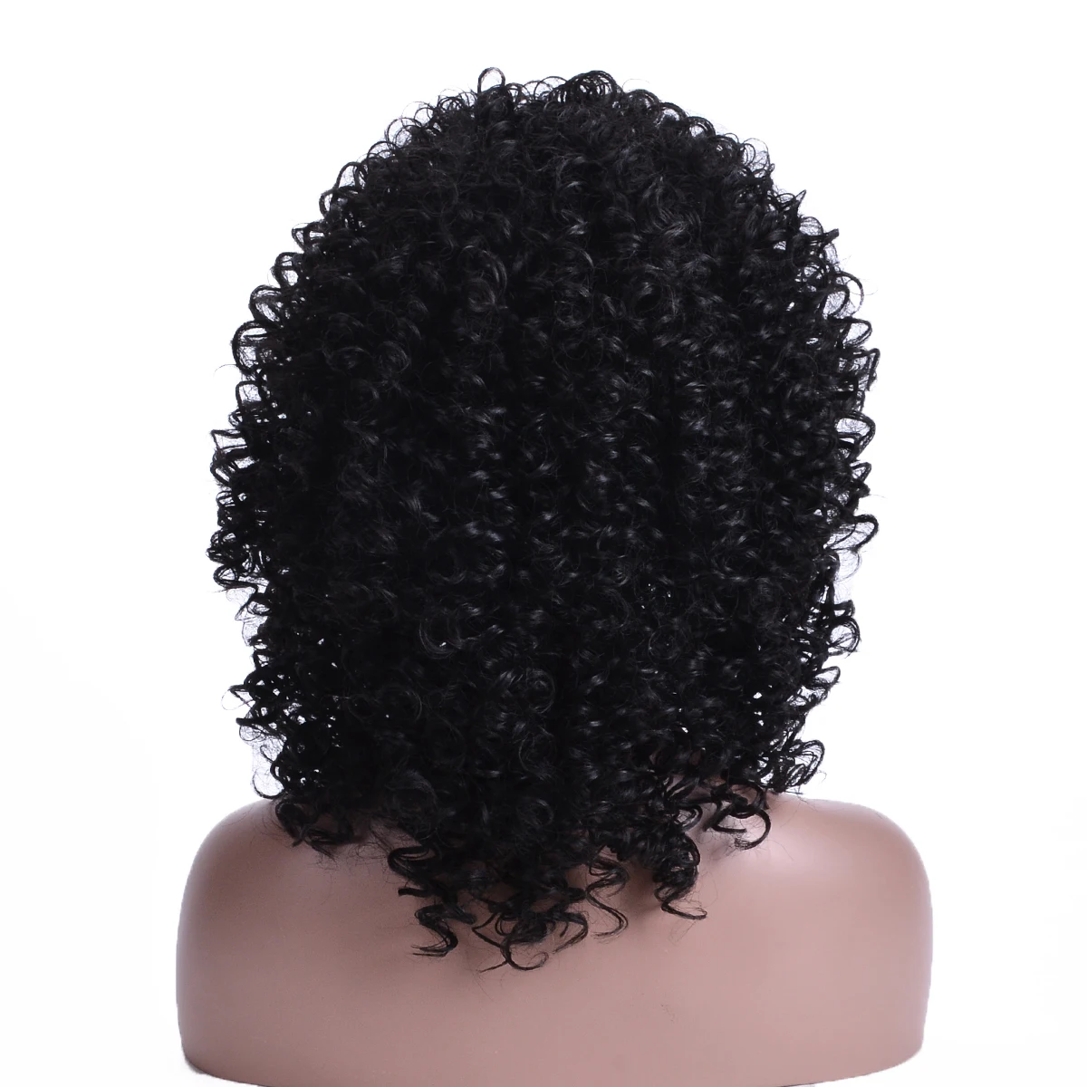 Black Long Curly Chemical Fiber Wig Synthetic Wig African American Women Hairstyle Suitable for Daily Wear