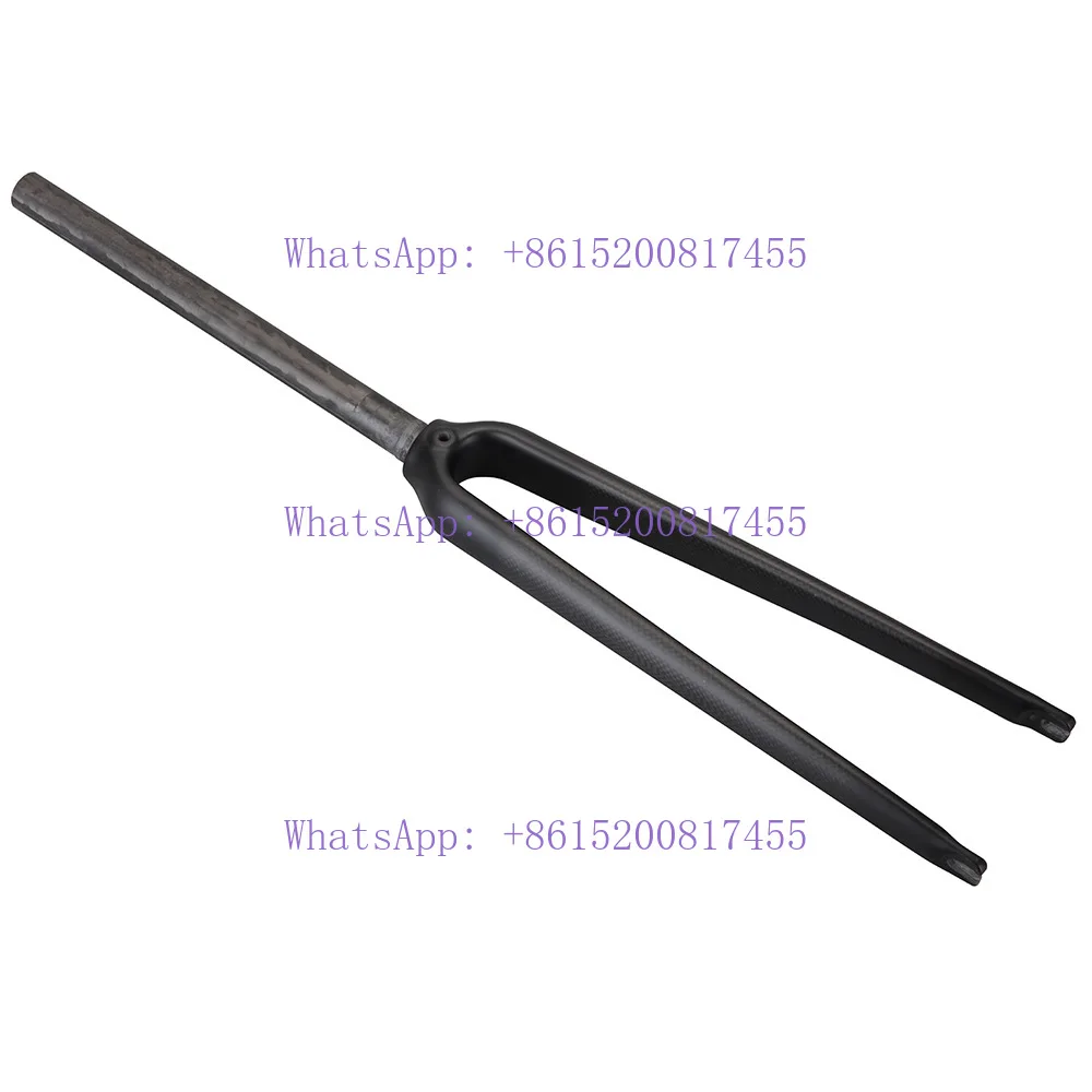 Full carbon fiber road bike 25.4 front fork, carbon fiber hard fork 700C road front fork dead flying front fork view 4