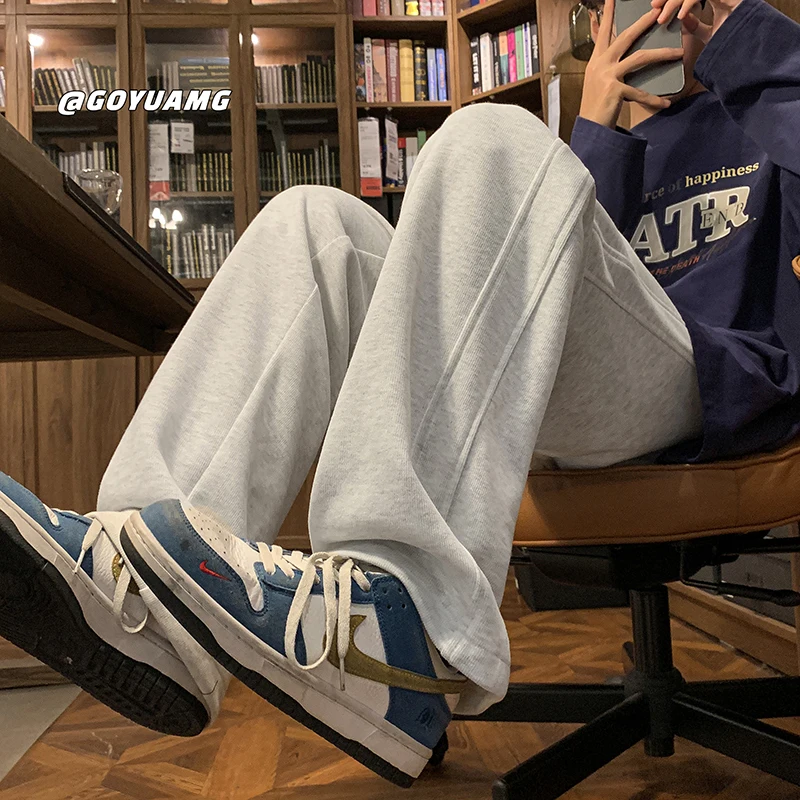 

Youth Casual Pants Spring Autumn New Sle Loose Sports Trousers American Heavyweight Sweatpants Straight Leg Comfortable