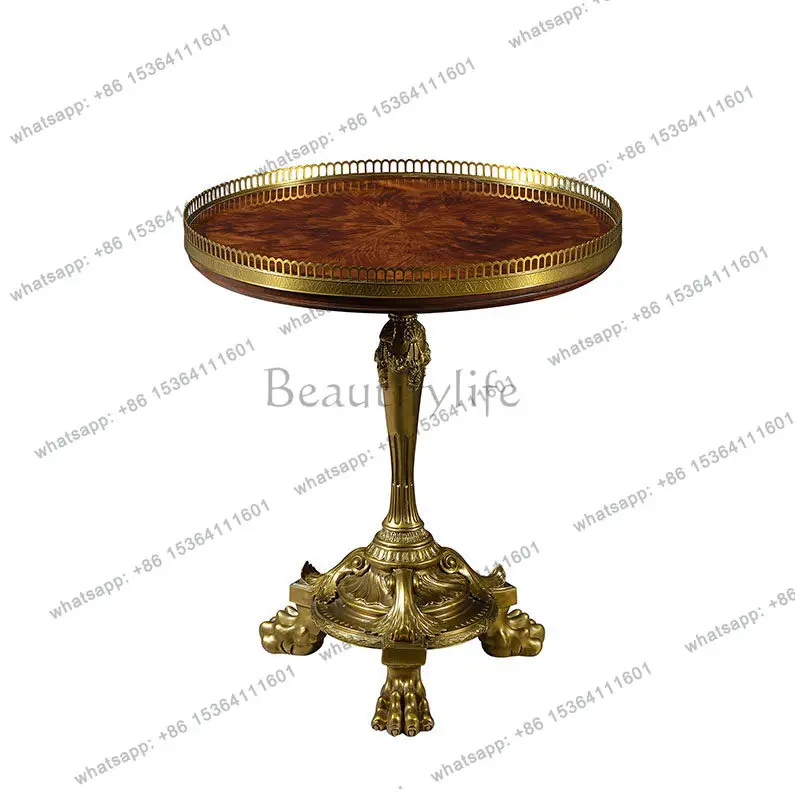 Living room side table English coffee table Neoclassical small apartment American style