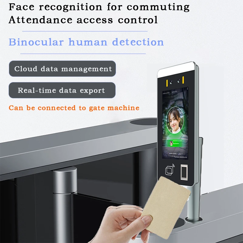 Biometrische gezichtsherkenning Vingerafdrukscanner Werknemer Werk Gezichtstijdregistratie Machine Realtime upload Aanpasbare WiFi