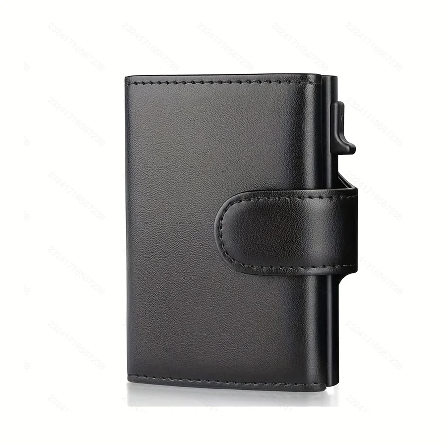 

Wallet RFID Mini Men's Wallet Automatic Pop-up Card Holder with Coin Pocket