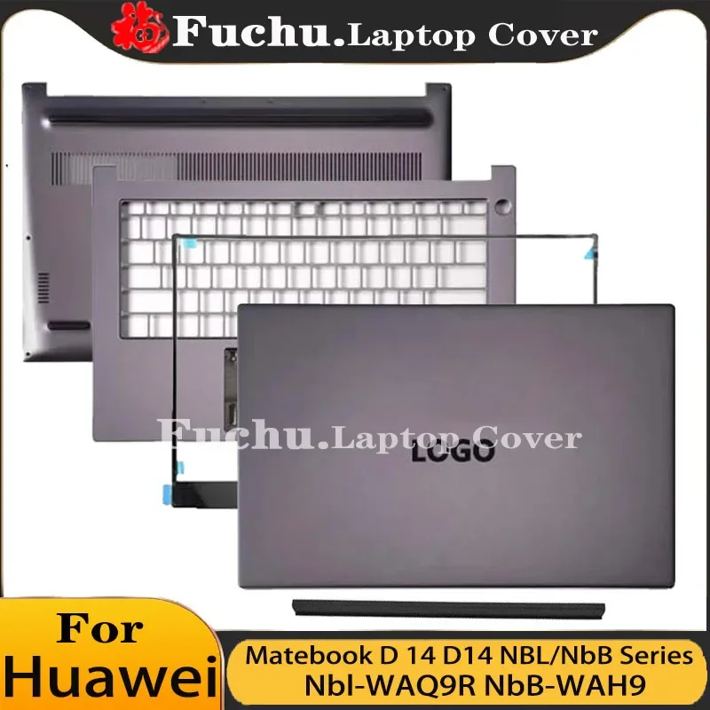 New For Huawei Matebook D 14 D14 NBL/NbB Series Nbl-WAQ9R NbB-WAH9 LCD Back Cover Front Bezel Palmrest Bottom Case Hinge Cover