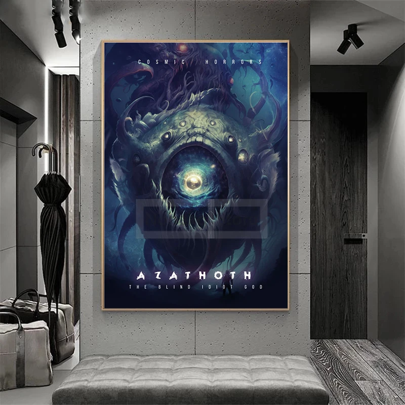 Lovecraft Cosmic Horrors Cthulhu Mythos Azathoth Nyarlathotep Poster Prints Canvas Painting Wall Art Pictures Home Room Decor