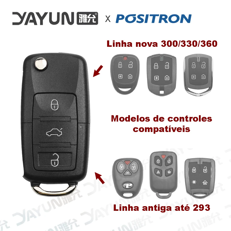 

YAYUN Modified Knife Key VW-03 Positron Flex Alarm Buttons New and Old Line Up to 293 300 330 360 Free Shipping