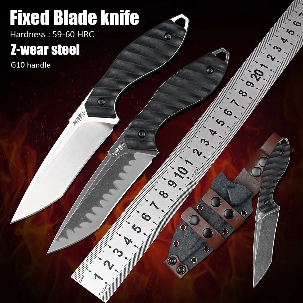 

Long Blade Self Defense Camping Utility Knives Tactical Survival Hunting Fixed Blade Knife G10