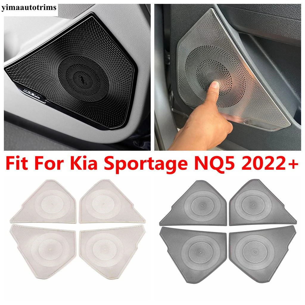 

For Kia Sportage NQ5 2022 2023 2024 Stainless Steel Car Audio Speaker Door Loudspeaker Panel Cover Trim Accessories Interior