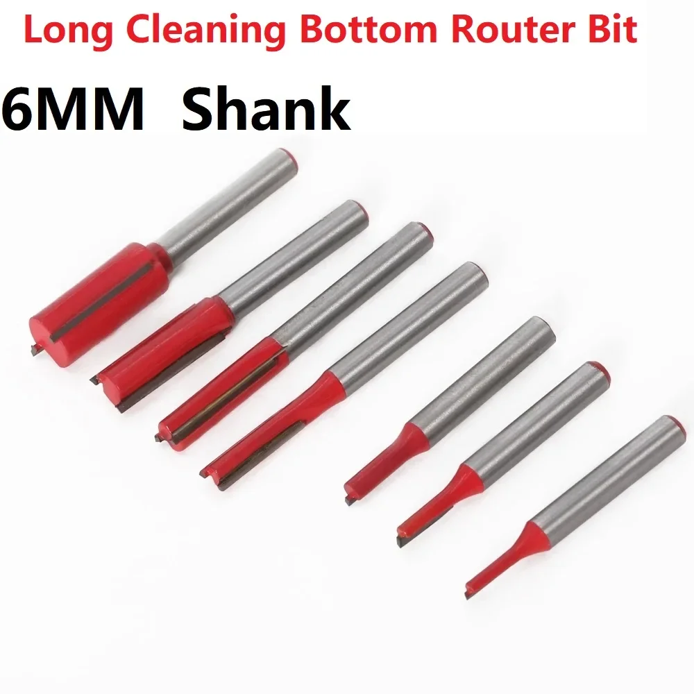 Milling Cutter Router Bit Hand Making YG8 Carbide Tip Wood Carving 1pcs 45# Steel 6MM Shank Single Double Flute