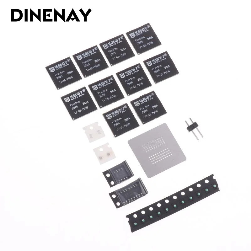 BGA Chip Soldering Practice Board Kit Decimal Flowing Lights Teaching Practical Training Soldering Practice Loose Parts