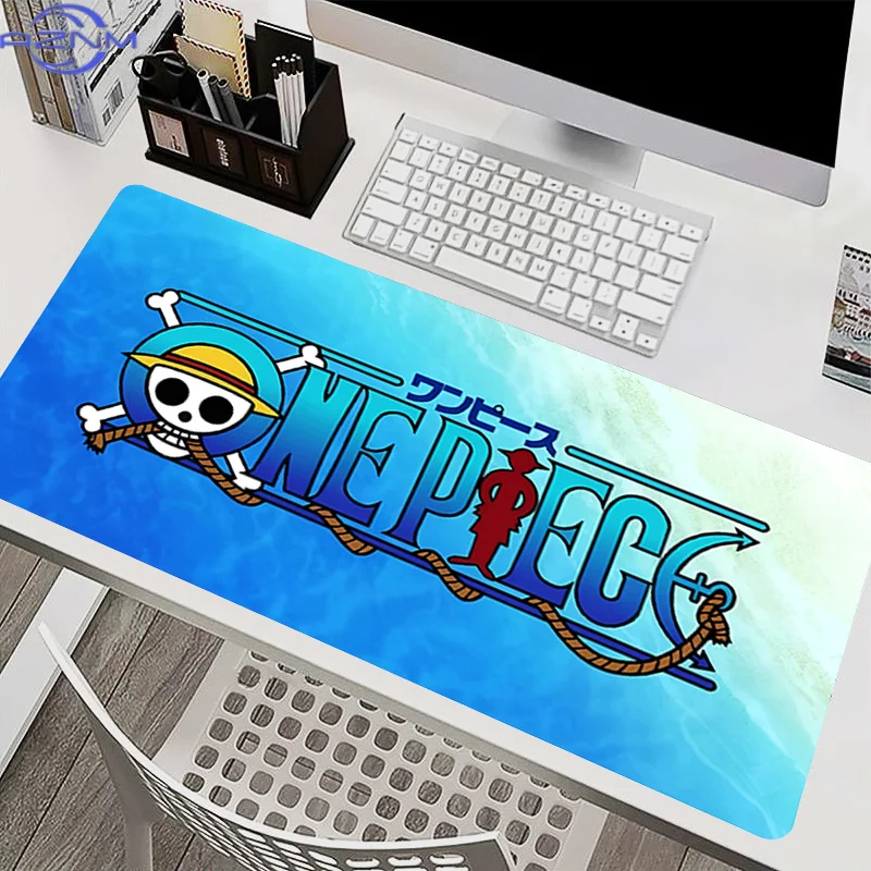 Large Mouse Pad Gamer Keyboard Pad O-one P-piece luffy Anime Gaming Accessories Extended Mat Table Lock Edge Computer Mousepad
