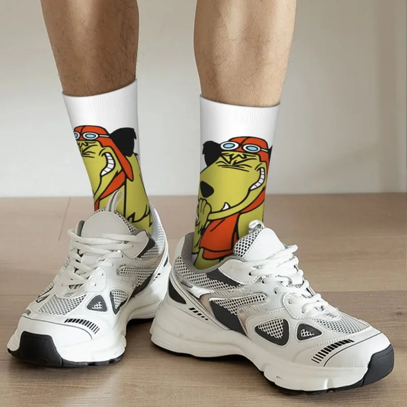 Winter warm verrückt Design Frauen Männer Muttley verrückte Rennen Socken Cartoon rutsch feste Skateboard Socken