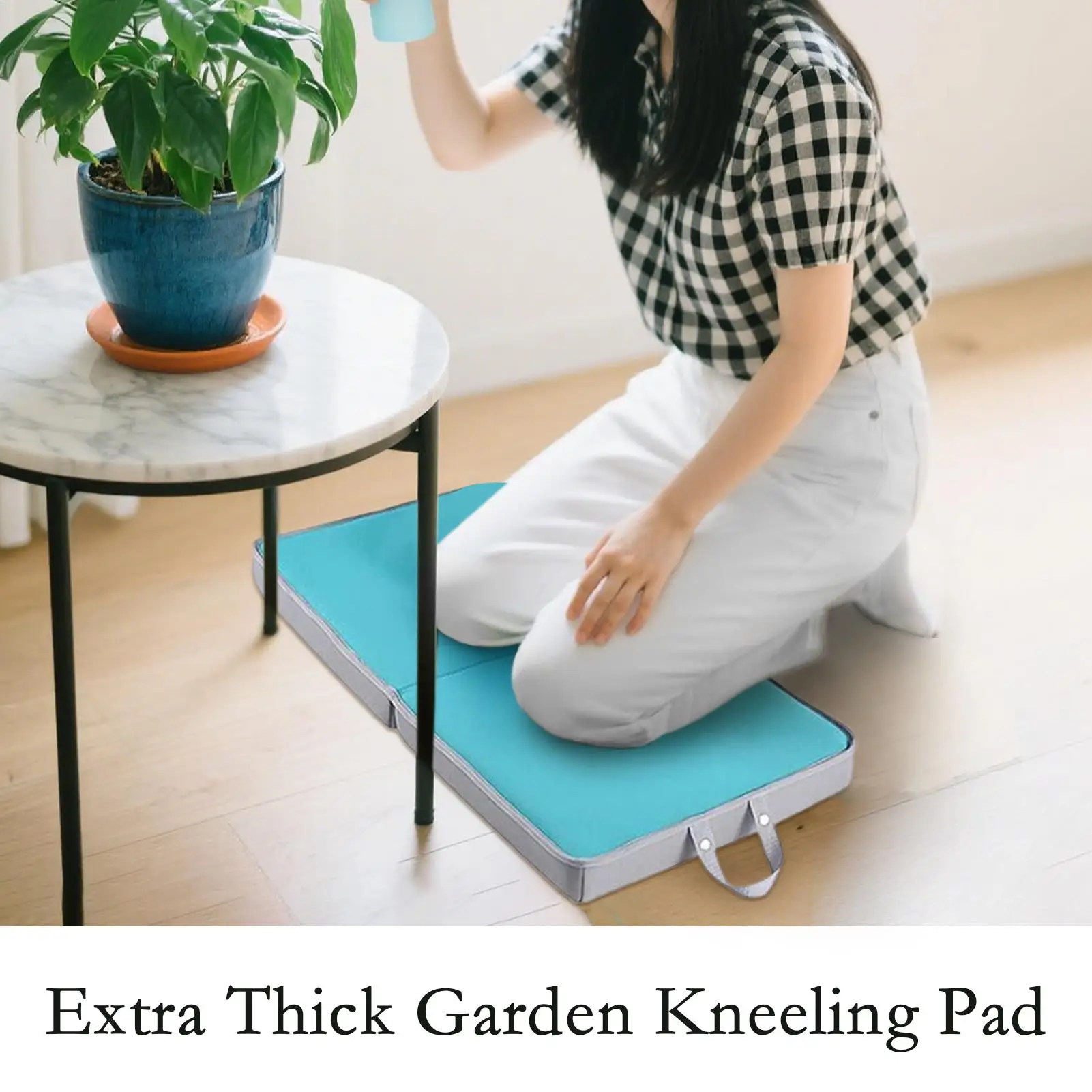 

Наколенник Коврик для коленей с ручками 23,6 x 13,3 x 2,2 дюйма Нескользящая подушка для коленей для чистки строительных полов, работы, йоги