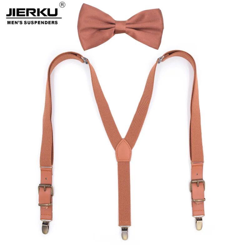 Elastic Vintage Men Women Suspenders 3 Clip Strap Braces for Trousers Pu Leather Suspenders Men Pants Brown 115cm Bretels braces