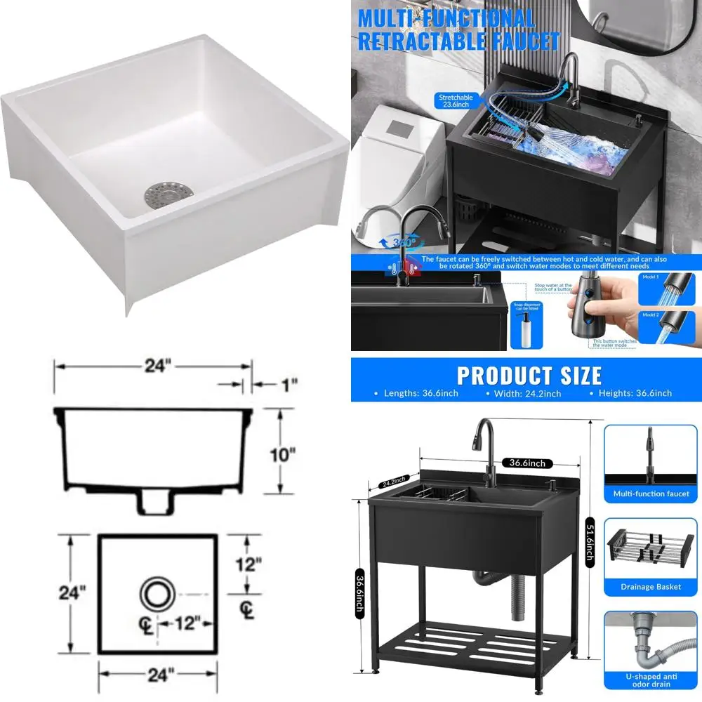 

Marbleized Finish 63mm Deep White Porcelain Sink with Colorfast Durability for Kitchen and Bathroom Applications