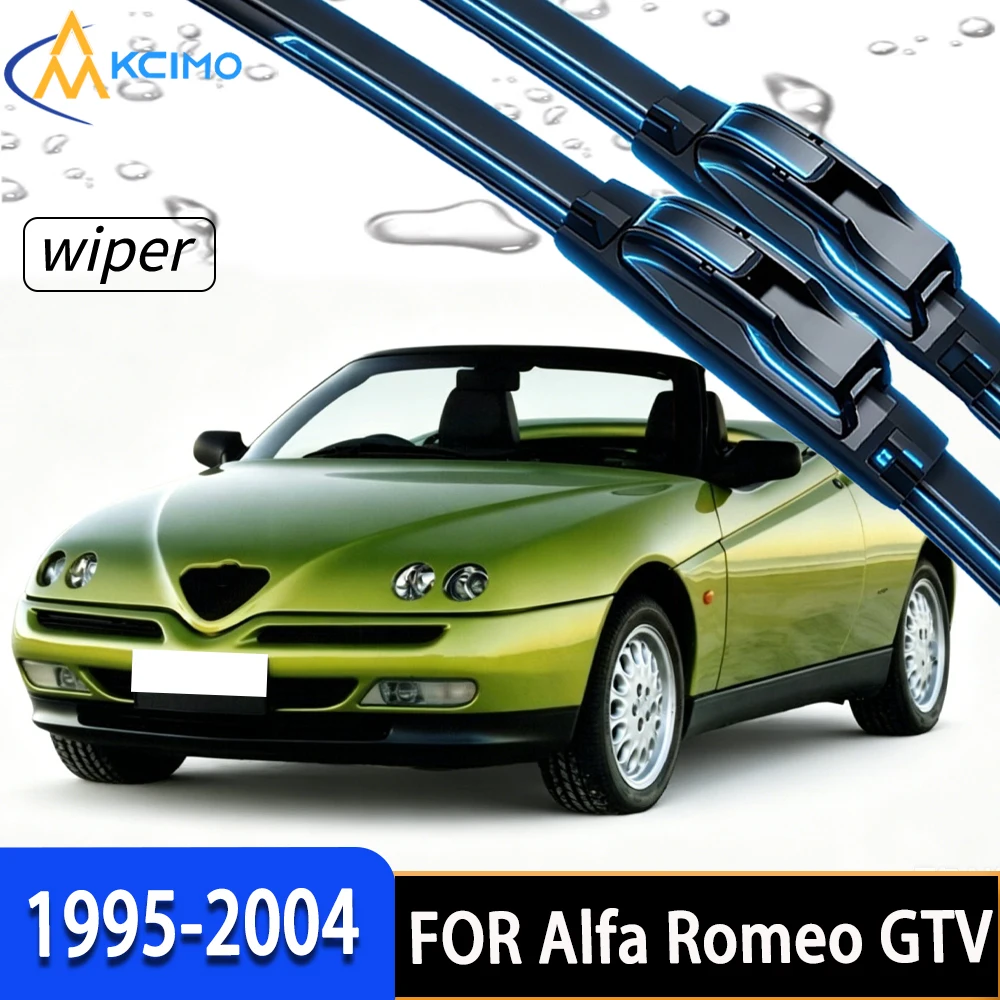 

High Performance Front Windscreen Wipers with Durable High-Density Rubber, Custom Fit for Alfa Romeo GTV Spider 916 1995-2004