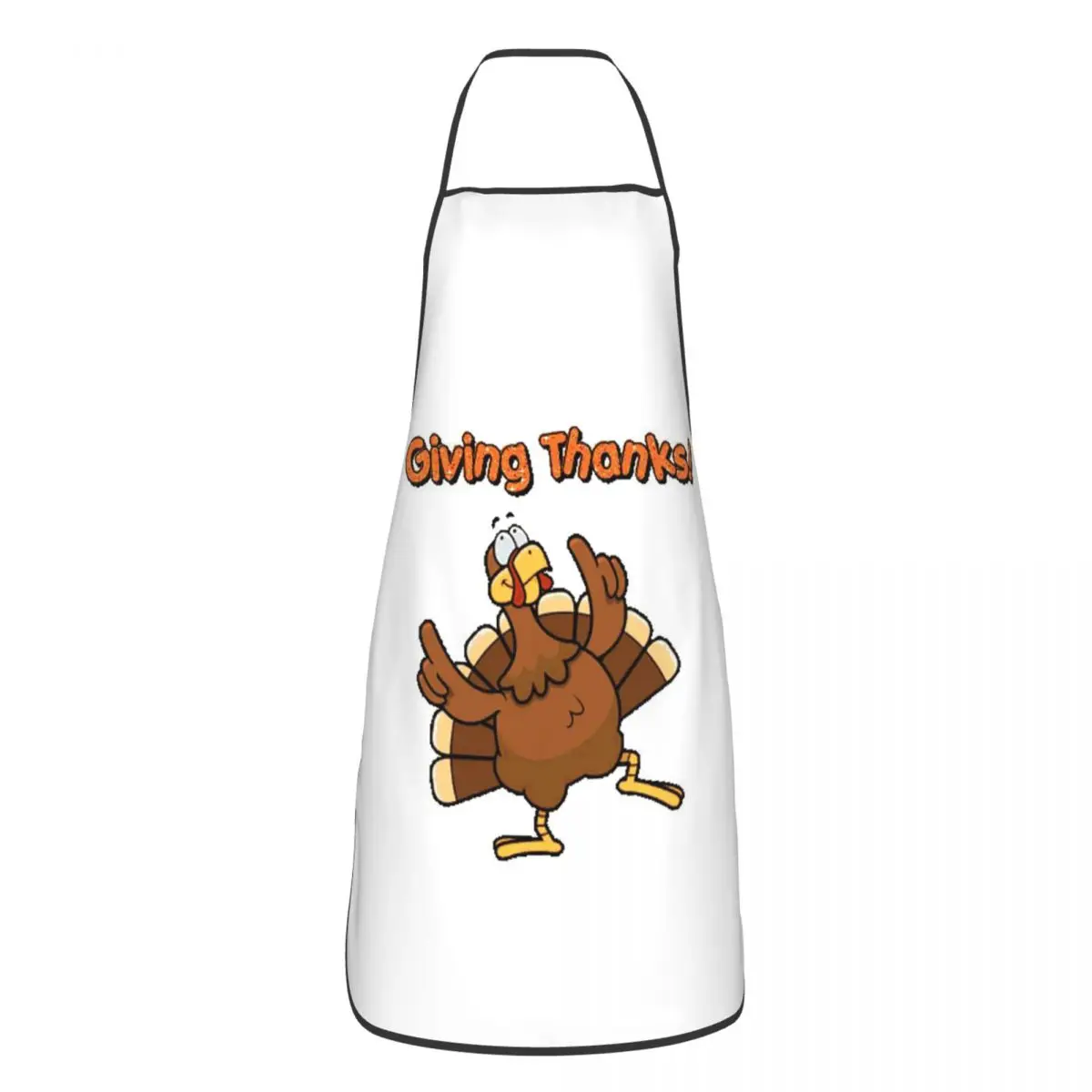 Holiday Celebration Thanksgiving Dancing Turkey Apron Chef Cooking Tablier Bib Kitchen Cleaning Pinafore for Women Men Gardening