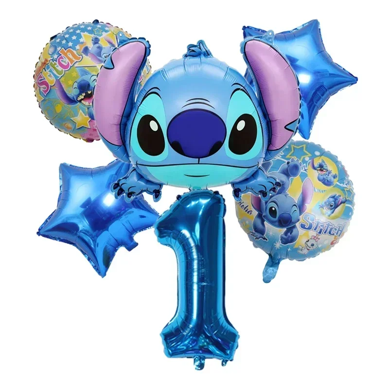 مجموعة بالونات من رقائق الكرتون ديزني ليلو وستيتش للحفلات وحفلات استقبال المولود الجديد للأولاد والبنات لتزيين حفلات أعياد الميلاد هدية لعبة للأطفال