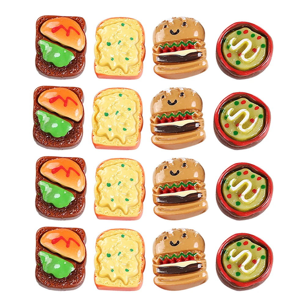 

18pcs Simulated Realistic Resin Miniature Displays Artificial Decoration Photography Props Lifelike Fake Food Model Kitchen