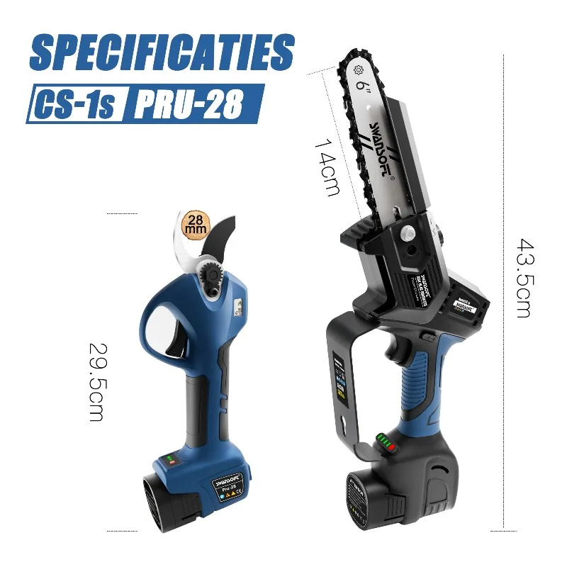 【Best-Selling】Cordless Brushless Electric Pruning Shears And Chainsaw Combo Kit 2-in-1 Power Tools Set For Garden Tree Branch Cu view 3