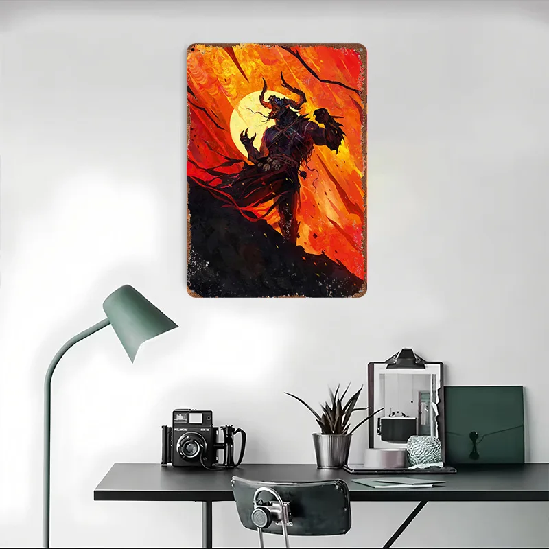 모라우그 퓨리 오브 아쿠움 메탈 포스터 메탈 사인 벽 장식 인테리어 맞춤형 틴 사인 홈 데코 바 액세서리 오피스 데코