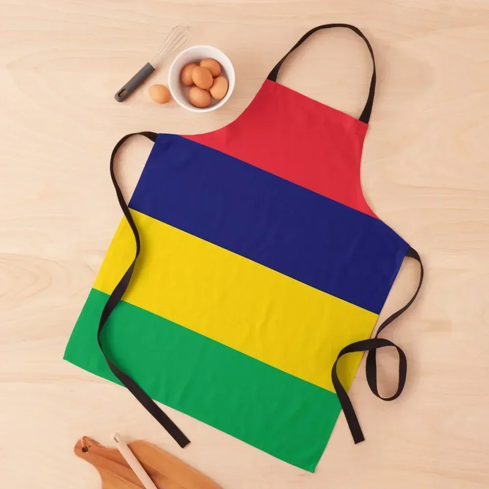 

Mauritius flag Apron Kitchens Woman Kitchen Accessories 2022 work gowns for women cleaning custom women's kitchen Apron