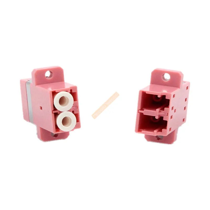 10Pcs Optic Fiber Adapter Coupler Connector LC UPC OM4 Duplex FLange Connector