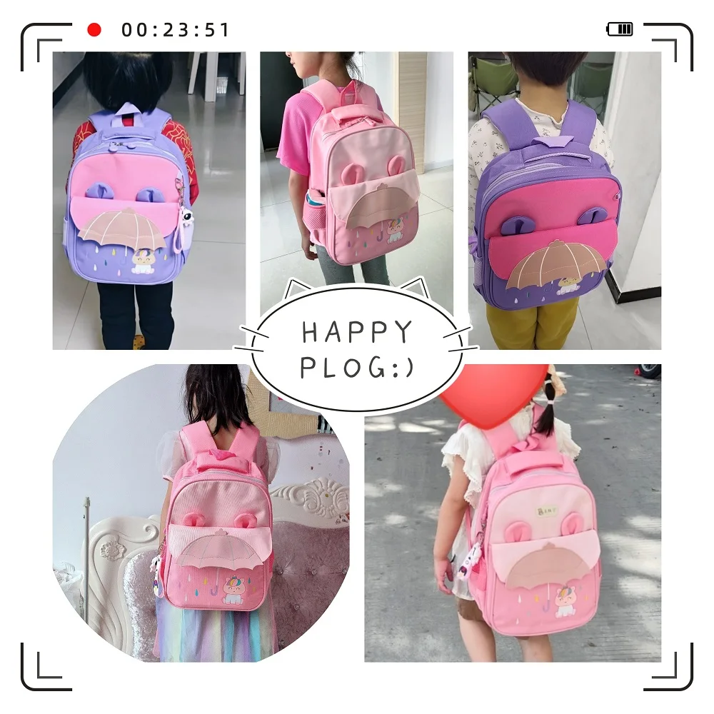 2026 Niedlicher Cartoon-Capybara-Schulrucksack für Mädchen Leichter Nylon-Büchertasche Hochwertige Kinderrucksack Mochila Capibara – Detail 2