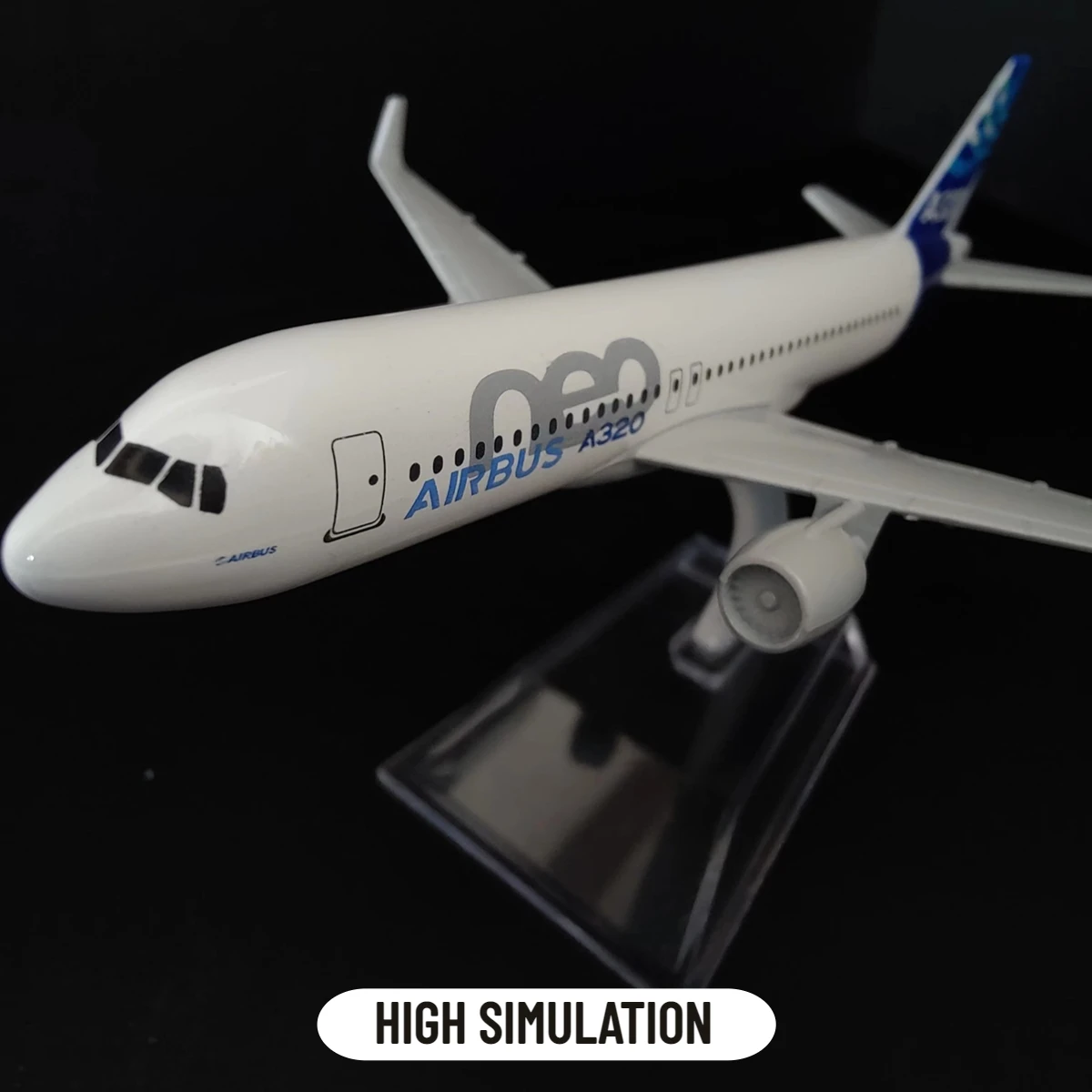 Scale 1:400 Metal Aviation Replica, Airbus A320 Prototype Aircraft Model Airplane Miniature, Kids Room Decor Gift Toys for Boy