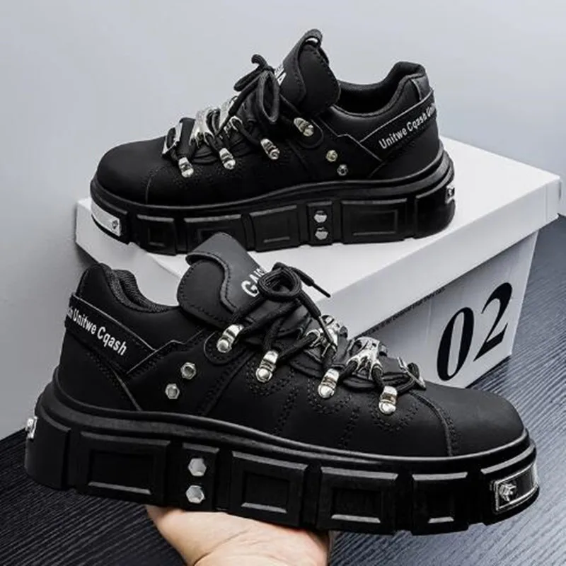 

Fashion High-quality Platform Shoes for Men Casual Leather Sneakers Autumn Sports Luxury Designer Shoes Tennis Running Loafers