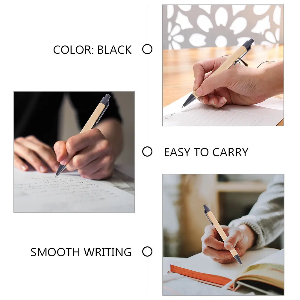 8Pcs Retractable Ballpoint Pens Creative Stylish Portable School Office Writing Supply Bulk Pens for Classroom Smooth Ergonomic
