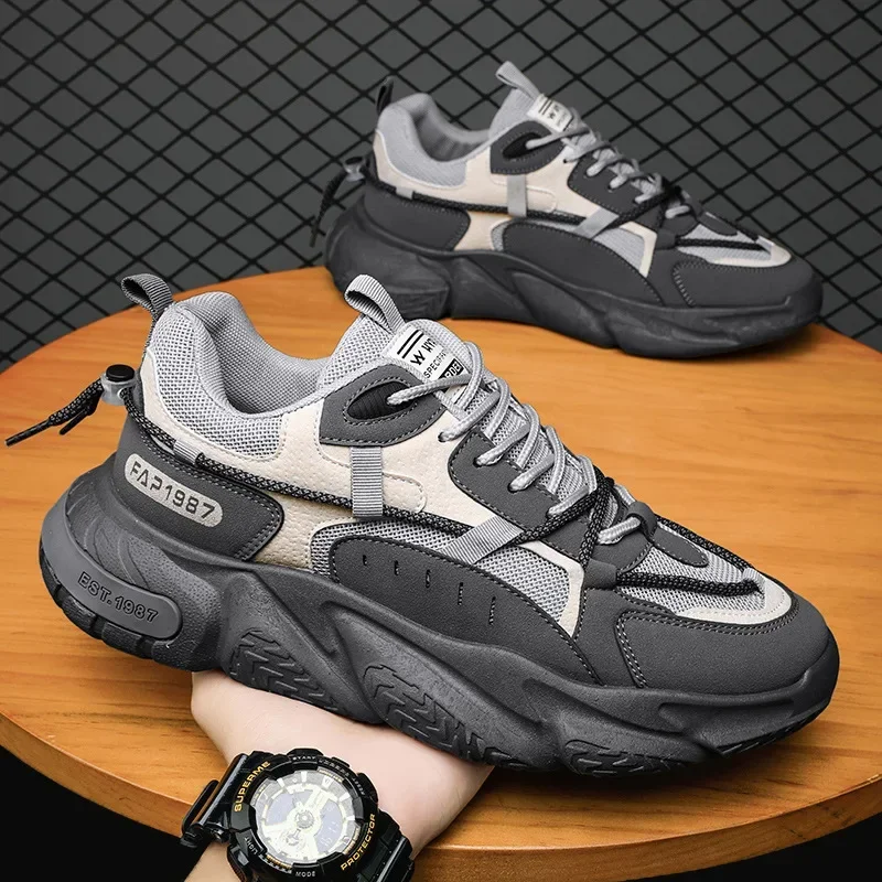 

Качественная повседневная обувь для мужчин, удобные мужские кроссовки, уличная дышащая Нескользящая износостойкая обувь на платформе для тенниса для мужчин