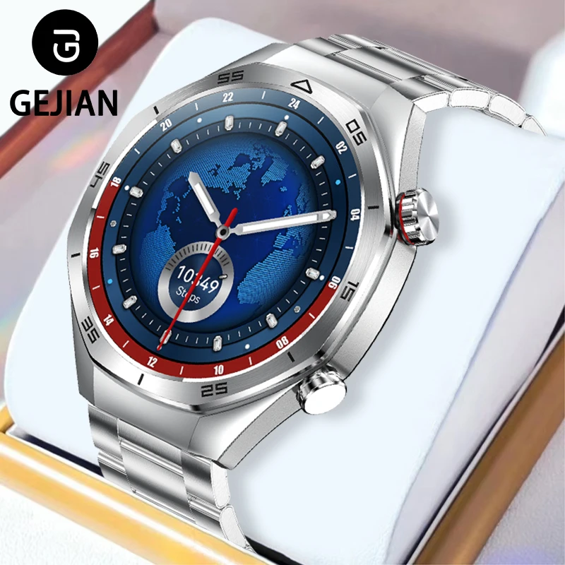 

GEJIAN интеллектуальные новые часы с индивидуальным циферблатом 1,52 дюйма, разрешение 360*360, мониторинг сердечного ритма, сна, деловые мужские часы