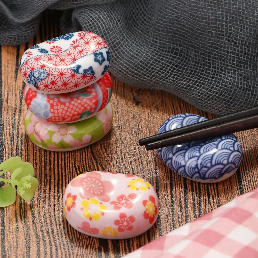 سبائك الخزف 6 أنماط أدوات المطبخ الراحة اليابانية حامل أعواد الأكل شوكة رف ملعقة السيراميك