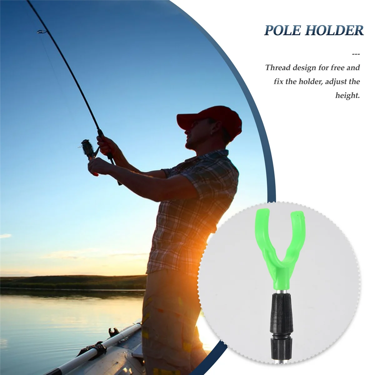 Adjustable Metal Fishing Rod Pole Holder Rack Stand