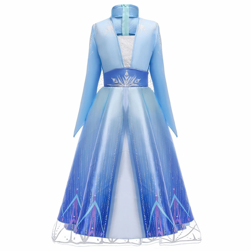 Girls Dress Elsa 2 Kids Princess Cosplay Costume Fancy Children Gowns Vestidos Snow Queen