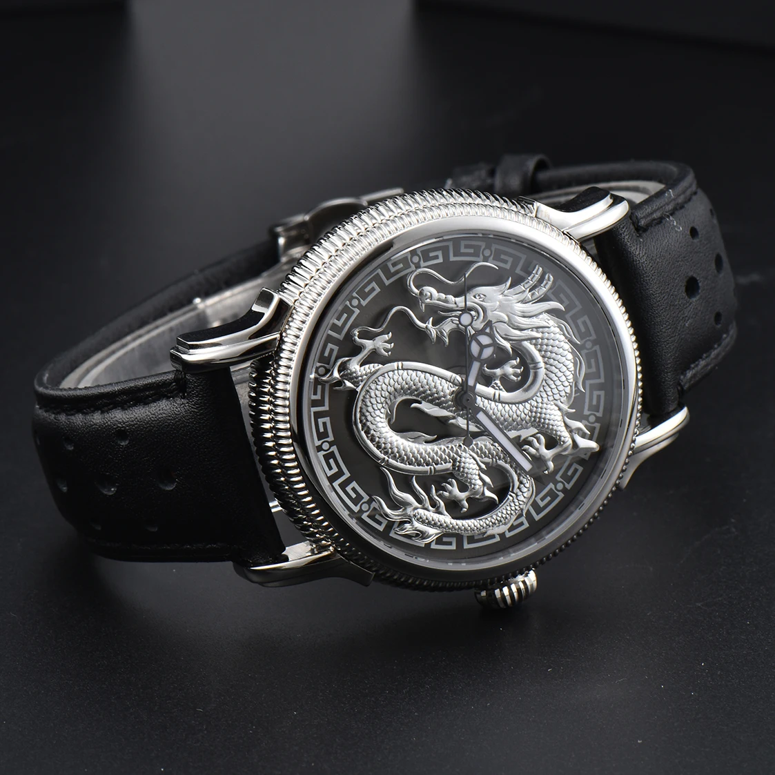 OUMASHI Design 42.5mm Dragon Watch Miyota8215 Movement Waterproof Men\'s Watch Stainless Steel Waterproof 100m