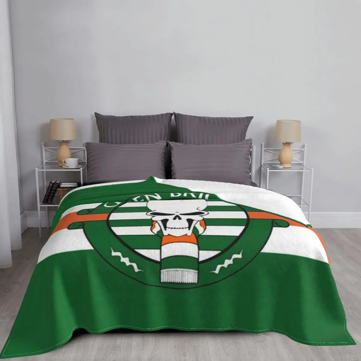 Green Brigade Throw Blanket Personalized Gift Winter beds Flannel Fabric Blankets