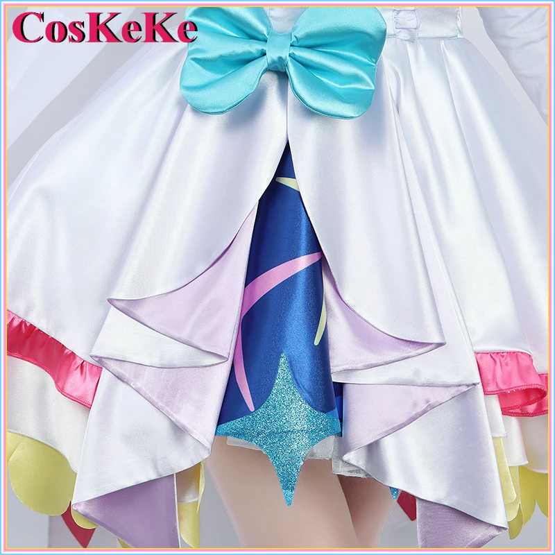 【Dostosowane】 CosKeKe Cure Prism Cosplay Anime Hirogaru Sky! Kostium Pretty Cure Słodkie, urocze mundury Odzież do odgrywania ról