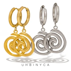 UHBINYCA Vortex Pendant Earrings for Women, Finely Polished Stainless Steel Waterproof, Hypoallergenic, High-quality Jewelry