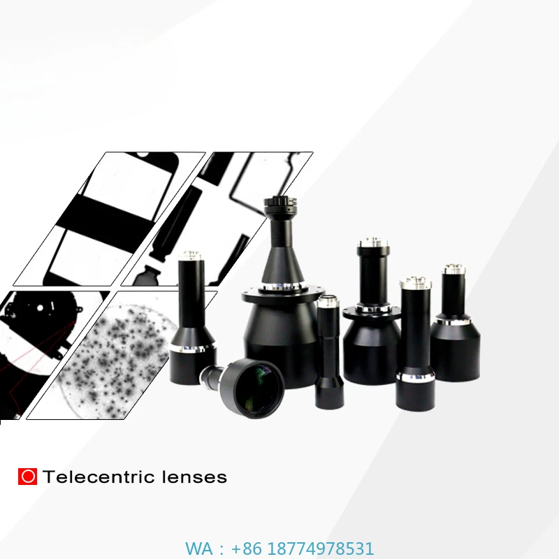 على عدسة Telecentric منخفضة التشويهWD=178 مم 0.5X 2/3 بوصة آلة المعالجة الصناعية C-mount Visi