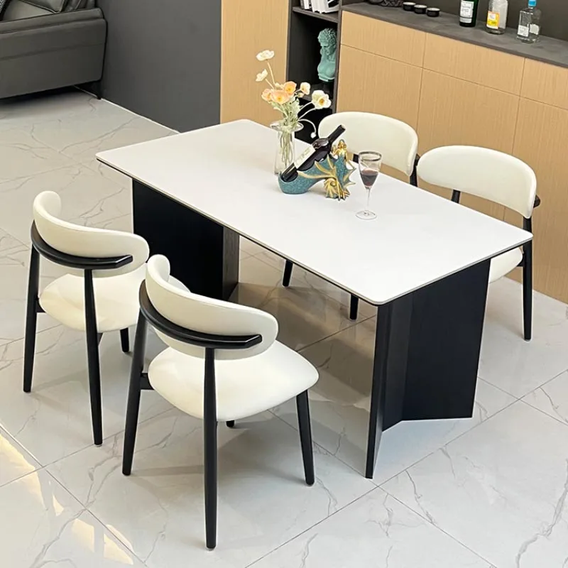 

Modern Party Dining Table Kitchen Rectangular Nordic Living Room Dining Table Mobile Salon White Tavoli Da Pranzo Furniture Home