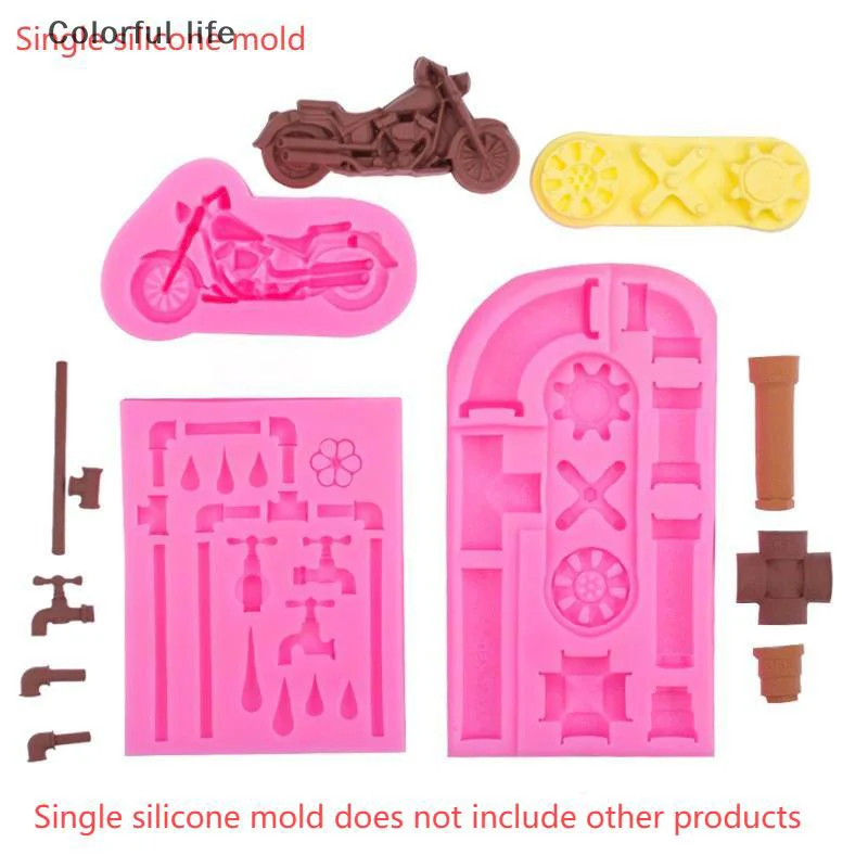 

1pcs Silicone Mold Chocolate Cake Decoration Industrial Style Kitchen Utensils