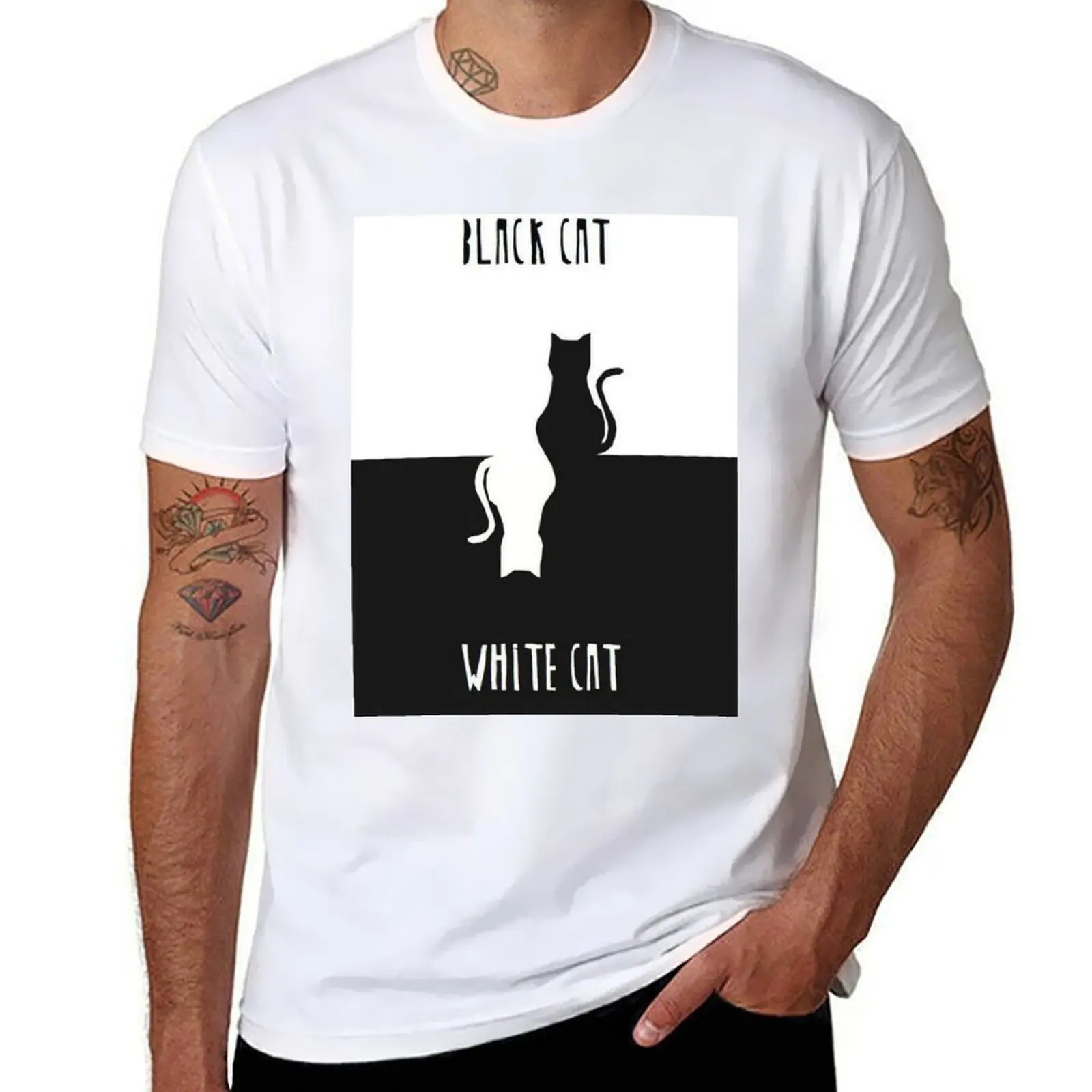 

Black Cat White Cat by Emir Kusturica Movie Poster T-Shirt funny t shirts cotton t shirt for man T-Shirt