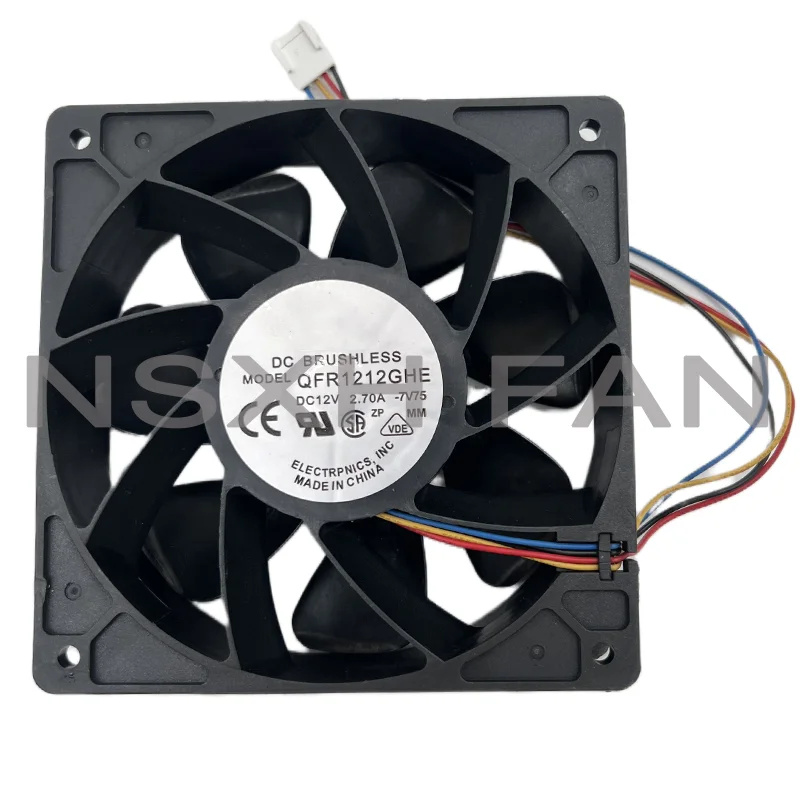 1PCS QFR1212GHE 12V 2.70A 12038 120MM 12CM 6000RPM Server Fan Cooling