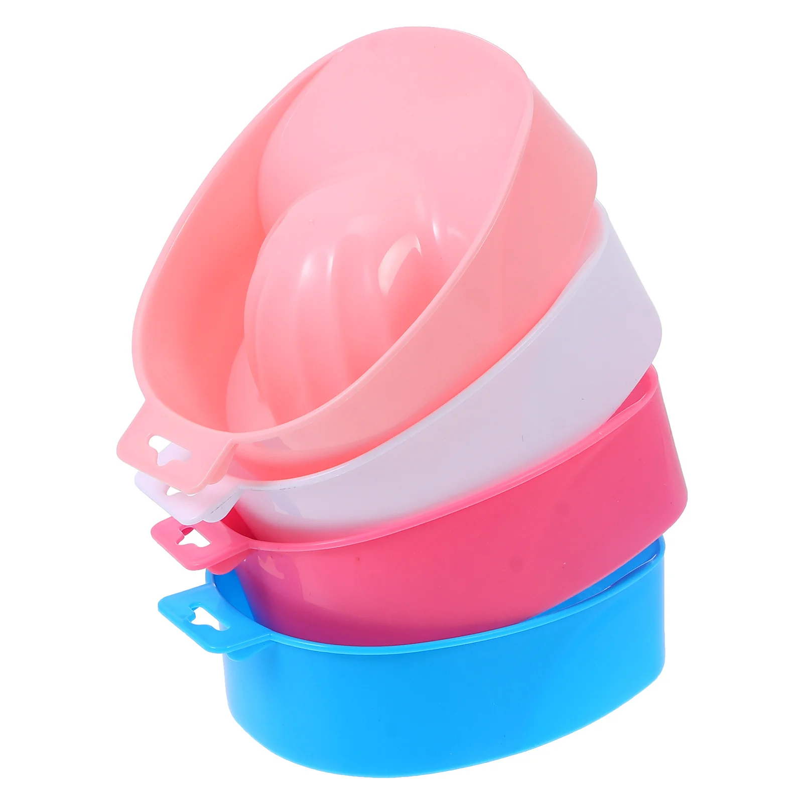 4 stuks Nail Art Polish Bowl Premium PP-materiaal Langdurige nagelriemontharder Thuissalon Gebruik Nail Art Polish Bowl