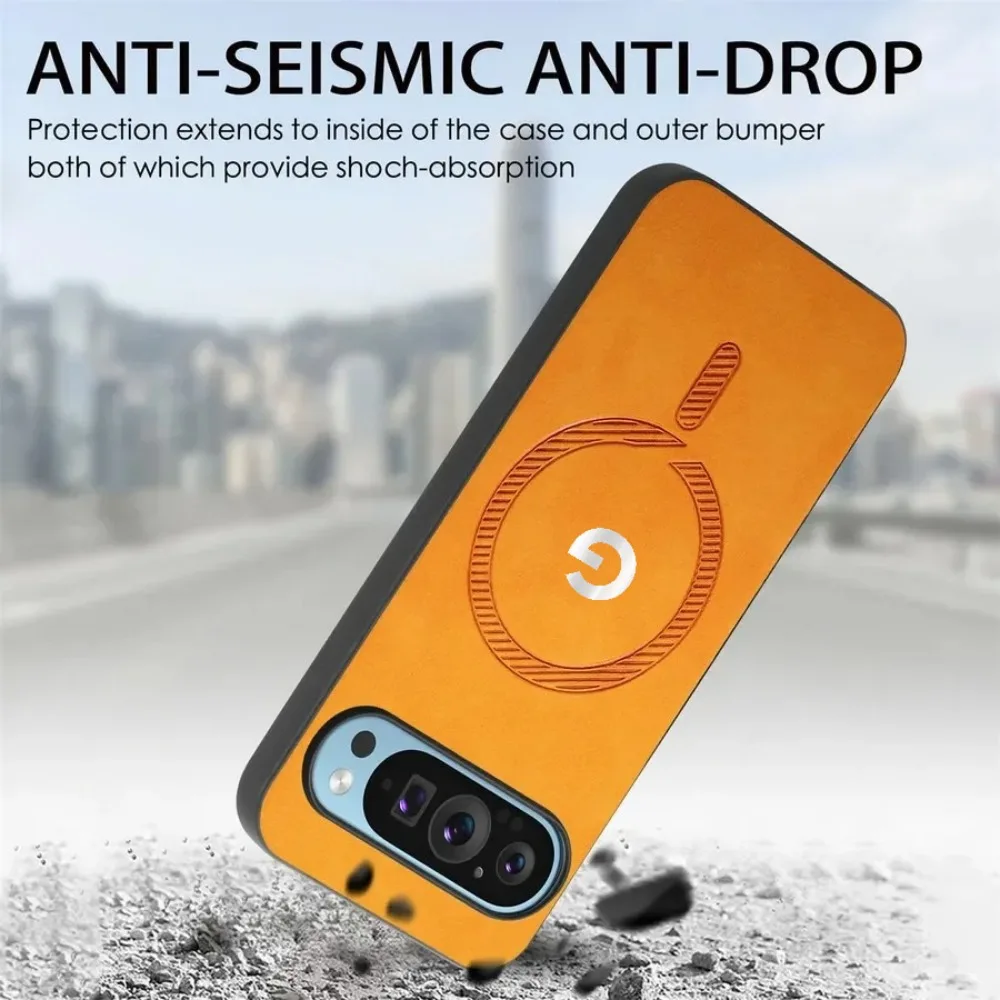 Luxury Simple Smooth-Touch PU Leather Slim Case For Google Pixel 10 9 Pro XL 8 7A Pro Wireless Charge Full-pack Shockproof Cover