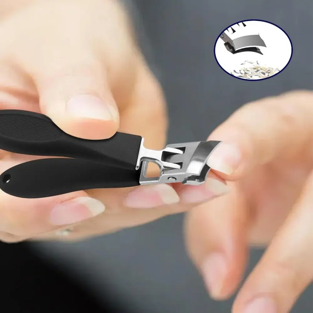 Professional Anti-Splash Slant Edge กรรไกรตัดเล็บ Eagle Beak Trim เล็บ Clipper เล็บสแตนเลสคีมตัดเล็บ